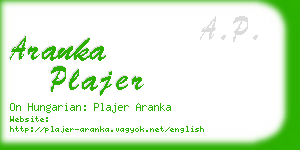 aranka plajer business card